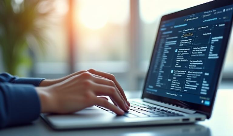 Close up of a person working on personalized email strategy